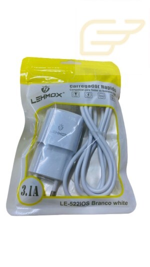 CARREGADOR LIGHTNING 3.1 LEHMOX LE-522