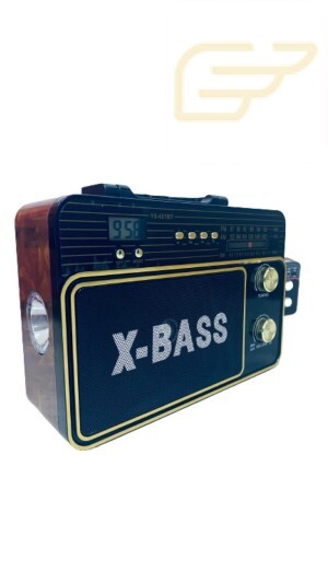 CAIXA DE SOM RETRO COM RELOGIO E LANTERNA AM/FM YS-601BT