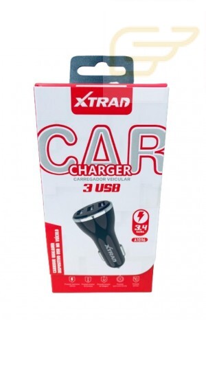 CARREGADOR VEICULAR 3USB 3.4A XTRAD A1096