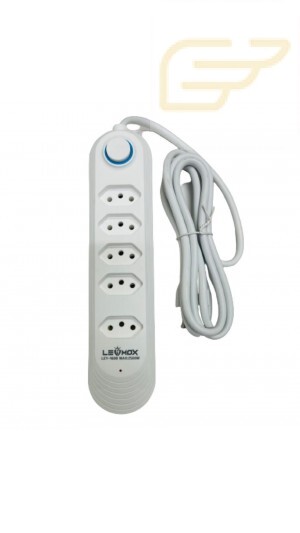 EXTENSAO COM TOMADA 2M 5 ENTRADAS LEHMOX LEY-1608