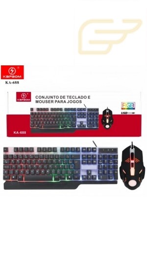 KIT MOUSE E TECLADO GAMER RGB KAPBOM KA-688