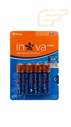 KIT 4 PILHAS ALCALINA AA 1,5V INOVA CELL-11057