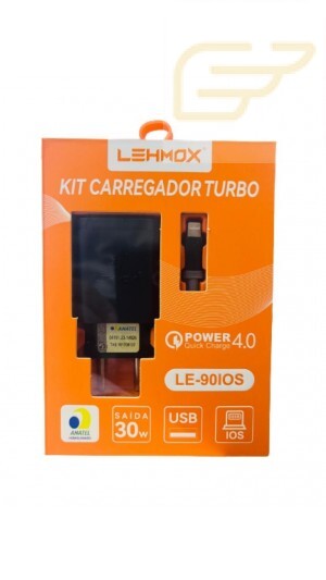 CARREGADOR USB LIGHTNING 30W LEHMOX LE-901IOS