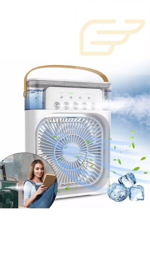 MINI CLIMATIZADOR DE AR COM RESERVATORIO PARA AGUA E GELO FS-5K