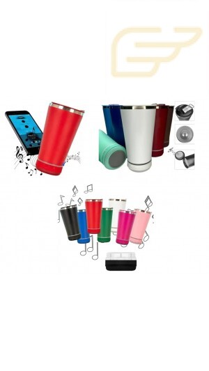 COPO TERMICO COM CAIXA DE SOM BLUETOOTH KAPBOM KA-8250