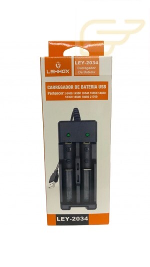 CARREGADOR DE PILHA USB LEHMOX LEY - 2034