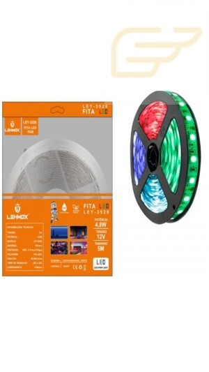 FITA DE LED COM 5 METROS LEHMOX LEY-3528