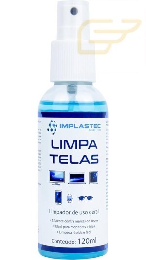 LIMPA TELAS AZUL IMPLASTEC 120ML PACLI2020CX