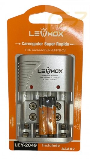 CARREGADOR DE PILHAS AA E AAA LEHMOX LEY-2049