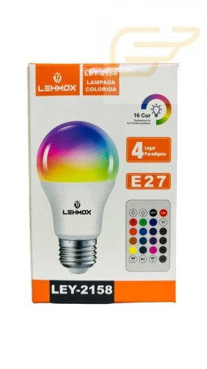 LAMPADA COLORIDA COM CONTROLE LEHMOX LEY-2158