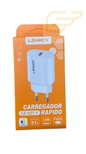 FONTE USB 3.1A LEHMOX LE-521-1
