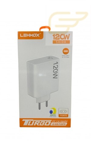 FONTE TURBO USB TIPO C 120W LEHMOX LE-626 FUNTE