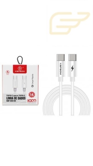CABO DE DADOS USB TIPO C/ TIPO C KAPBOM KAP-333-CC