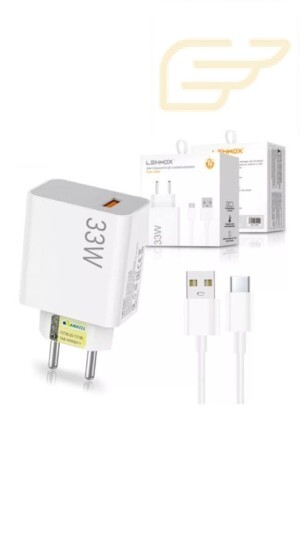 CARREGADOR TURBO USB TIPO C 33W LEHMOX LE-407TYPEC
