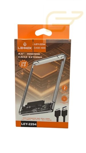 CASE DE GAVETA PARA HD EXTERNO COM CABO USB 3.0 LEHMOX LEY-2294