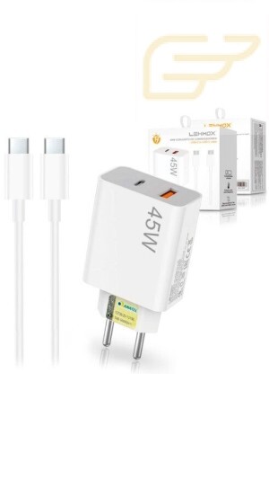 CARREGADOR USB TURBO TIPO C 45W LEHMOX LE-407 A+C