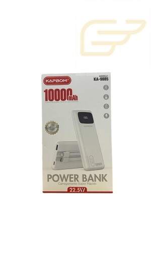 CARREGADOR PORTATIL POWER BANK TURBO 22.5W 10000MAH KAPBOM KA-9885
